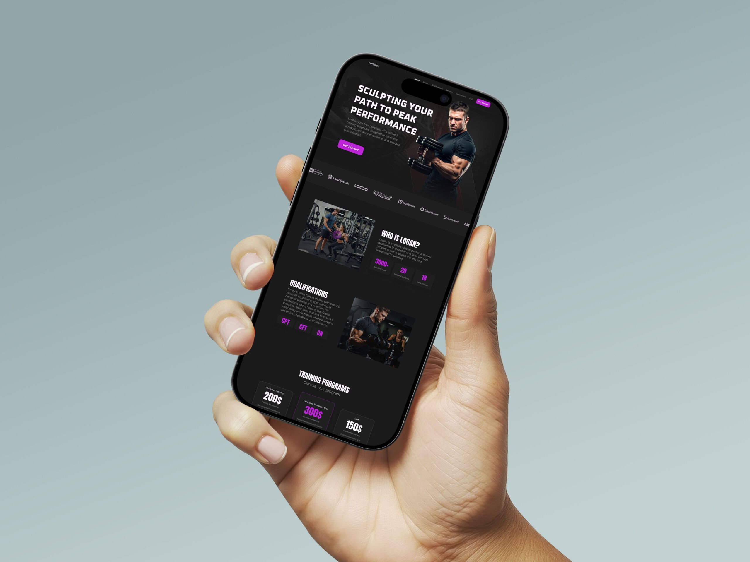 FITFORGE – Web Design mobile mode by Zubayer